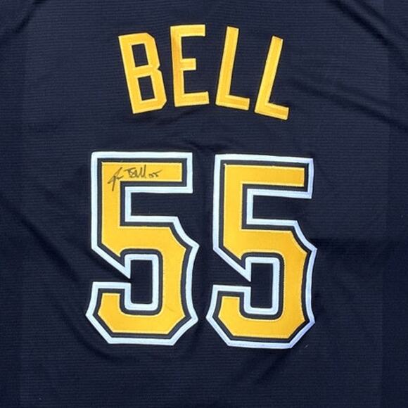 Josh Bell #55 Autograph MLB Pittsburgh Pirates Jersey Size XL - Picture 3 of 7